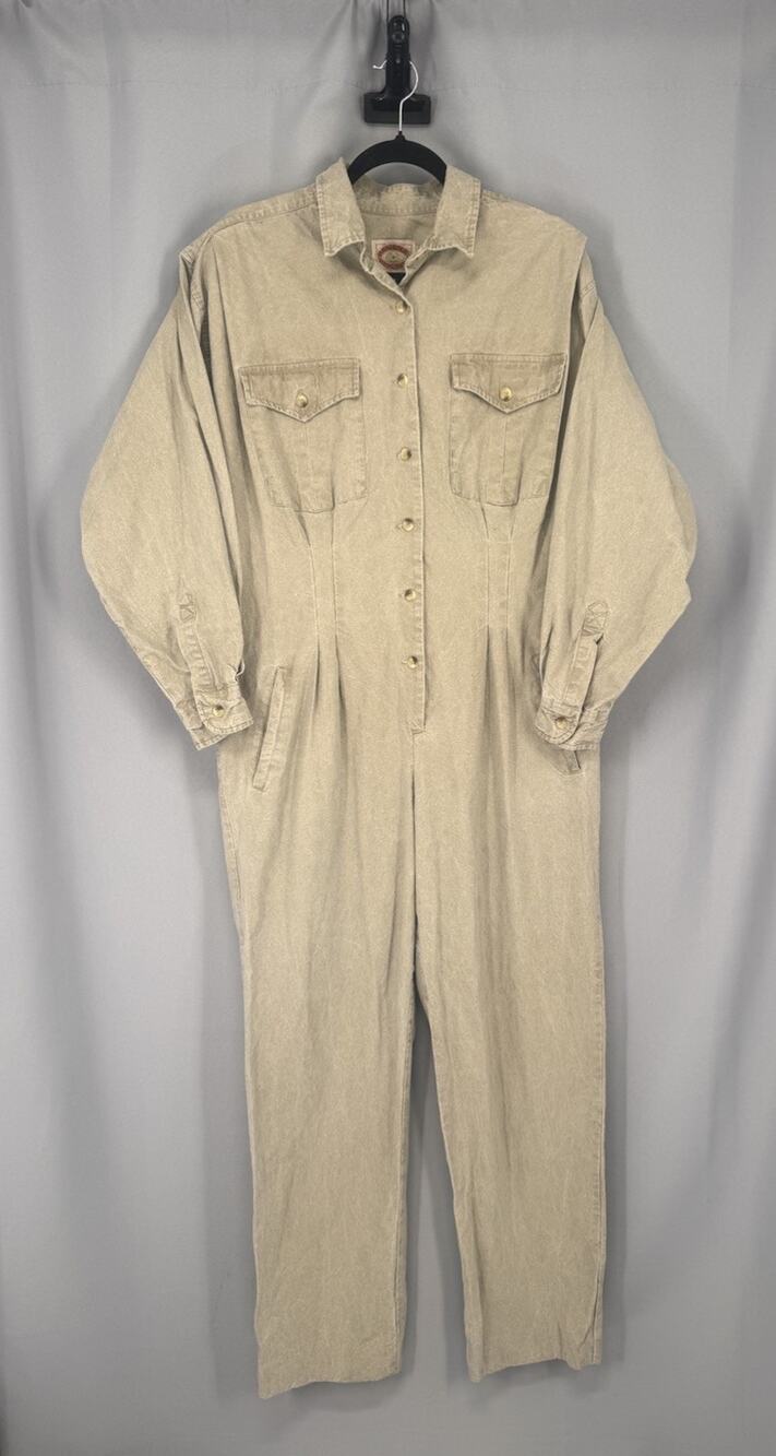 Vintage Banana Republic Jumpsuit Womens Large 80s Expedition Safari Utility